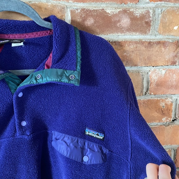 Patagonia Other - PATAGONIA VINTAGE 90s Synchilla Snap-T pullover fleece purple size medium